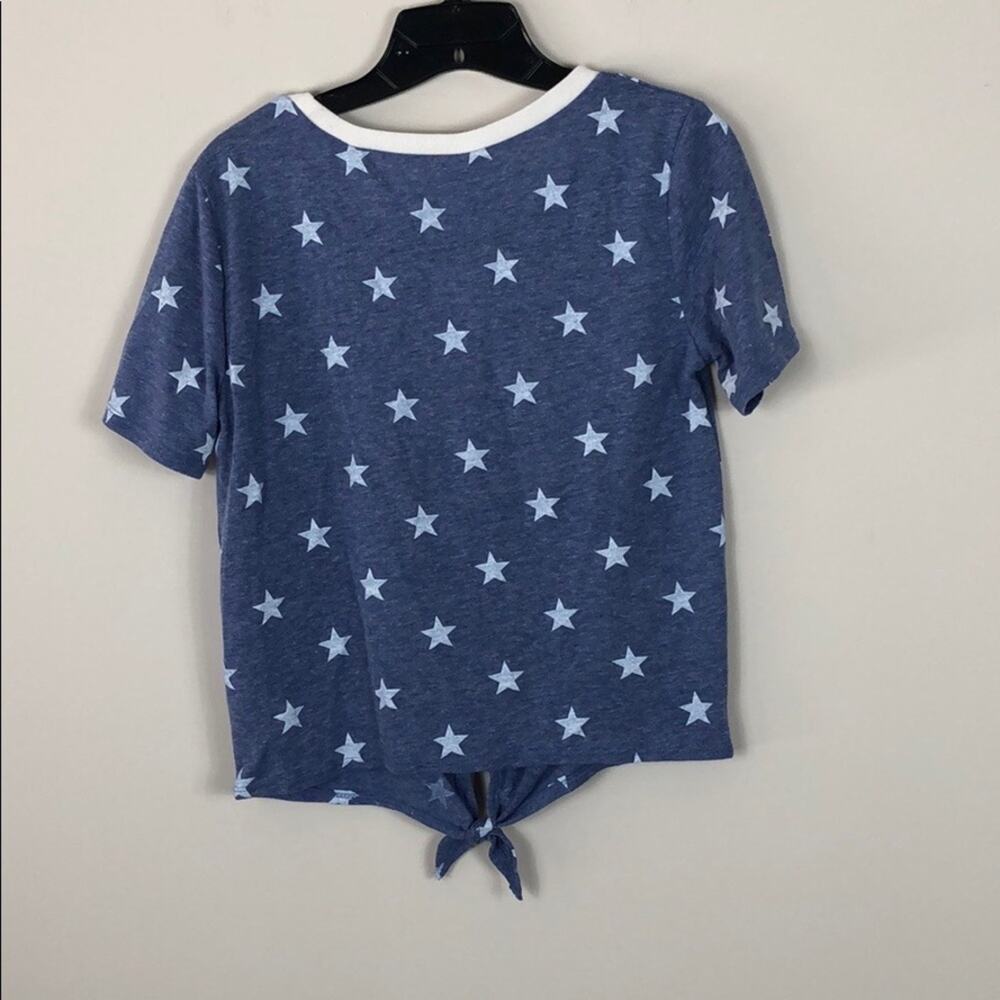 Alternative Star Top Patterned Blue Tie Front - Picture 8 of 8